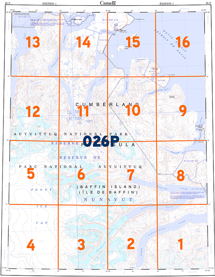 Canada Topo Maps NTS Block 026P Map Town   026p 