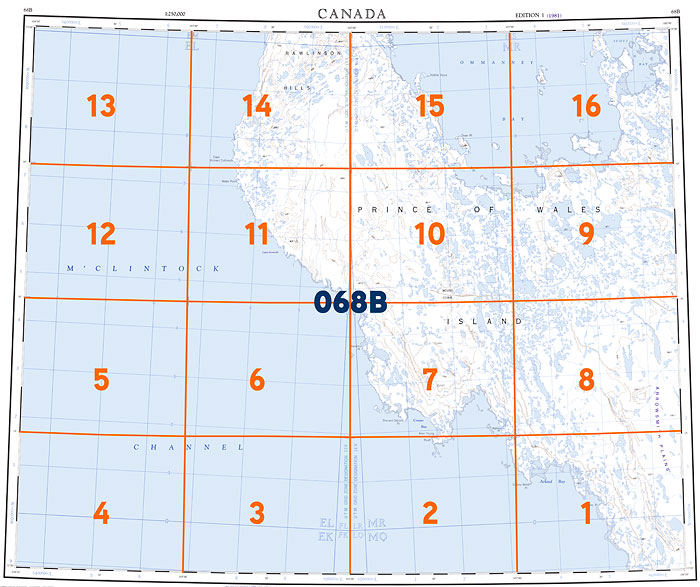 Canada Topo Maps Nts Block 068b Map Town 6361