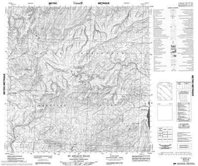 078G16 - ST. ARNAUD HILLS - Topographic Map