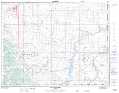 082H05 - PINCHER CREEK - Topographic Map