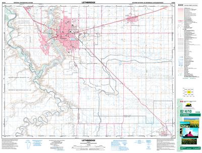 082H10 - LETHBRIDGE - Topographic Map