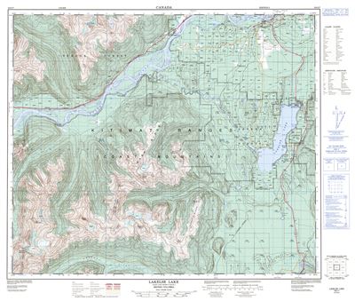 103i07 - Lakelse Lake - Topographic Map