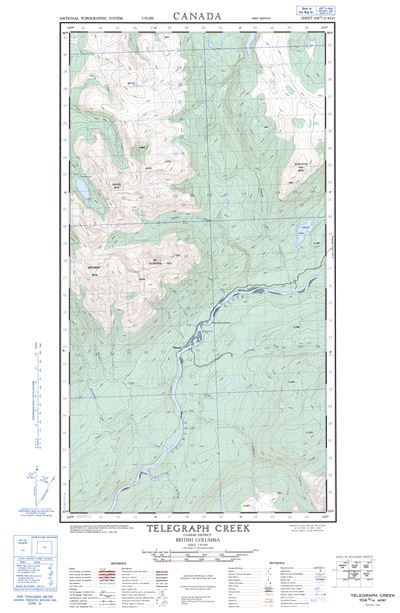 104G14W - TELEGRAPH CREEK - Topographic Map