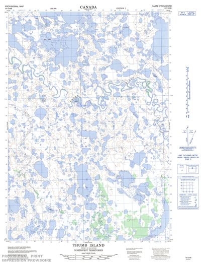 107D06E - THUMB ISLAND - Topographic Map