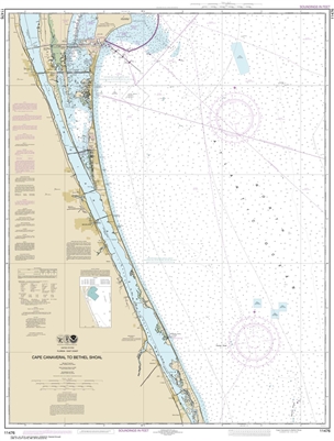 NOAA Chart 11476. Nautical Chart of Cape Canaveral to Bethel Shoal ...