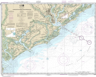 NOAA Chart 11521. Nautical Chart of Charleston Harbor and Approaches ...