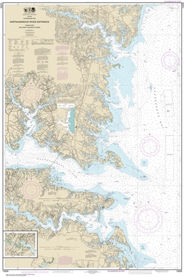 NOAA Chart 12235. Nautical Chart of Chesapeake Bay Rappahannock River ...