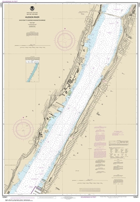 NOAA Chart 12341. Nautical Chart of Hudson River Days Point to George ...