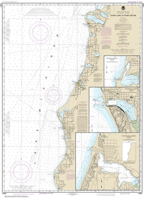 NOAA Chart 14907. Nautical Chart of Stony Lake to Point Betsie ...