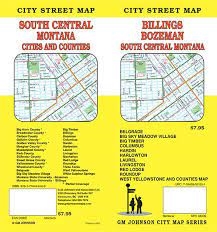 South Central Montana With Billings Bozeman Street Map This Detailed   152337 2T 