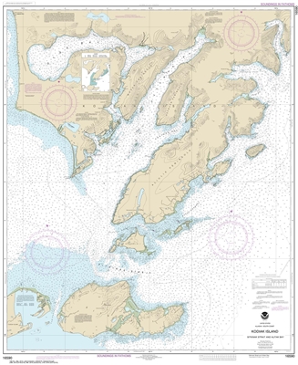 NOAA Chart 16590. Nautical Chart of Kodiak Island Sitkinak Strait and ...