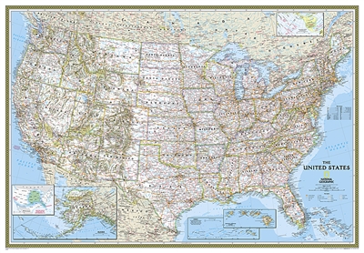 USA Classic - National Geographic Wall Map XL. Our most popular United ...