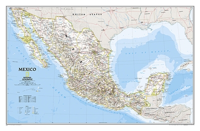 Mexico Classic - National Geographic Wall Map. Our most detailed wall ...