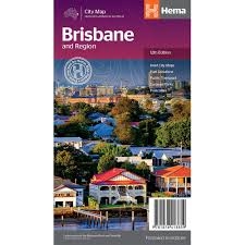 Brisbane & Region Travel & Road Map. Hema's Major City Maps Clearly 