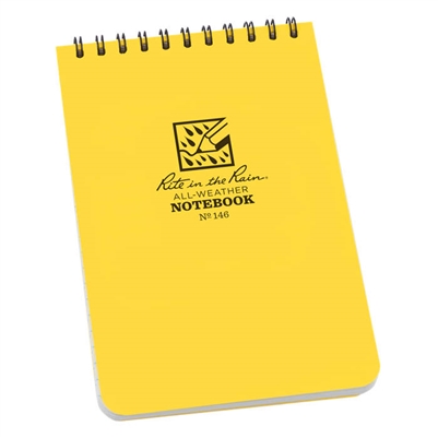 Rite in the Rain notebook - Pocket Top Spiral Yellow. These are the ...